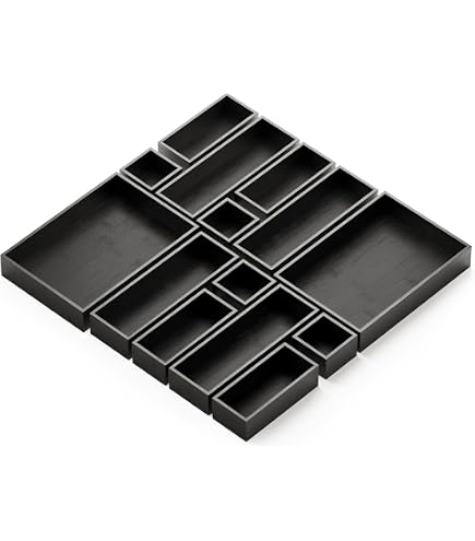 Amazon.com: SpaceAid 21-Piece Bamboo Drawer Organizer Storage
